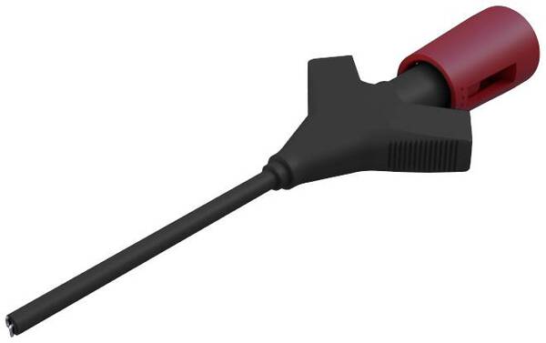 SKS Hirschmann MICRO-KLEPS rt Krokodilklemme Steckanschluss 0.64 mm CAT I Rot