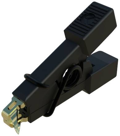 SKS Hirschmann MICRO-SMD CLIP 1 Krokodilklemme Steckanschluss 0.64 mm CAT I Schwarz