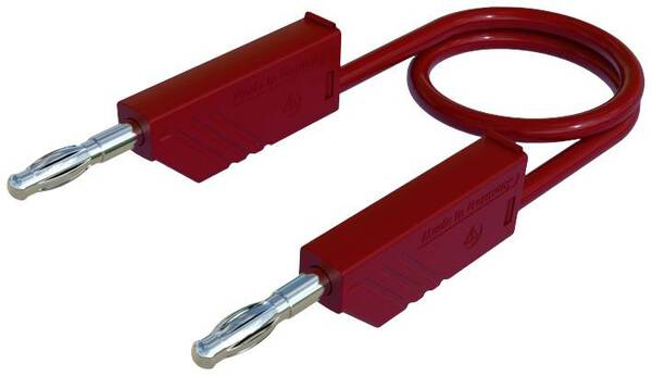 SKS Hirschmann CO MLN 50/1 Messleitung Lamellenstecker 4 mm Lamellenstecker 4 mm 0.50 m Rot 1 St.
