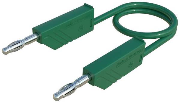 SKS Hirschmann CO MLN 25/1 Messleitung Lamellenstecker 4 mm Lamellenstecker 4 mm 25.00 cm Grün 1 St.