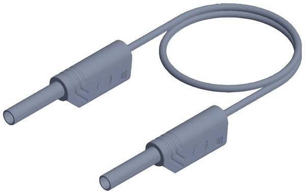 SKS Hirschmann MVL S 100/1 Au Sicherheits-Messleitung Lamellenstecker 2 mm Lamellenstecker 2 mm 1.00 m Grau 1 St.