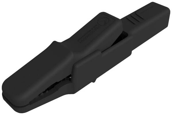 SKS Hirschmann AK 2 B sw Sicherheits-Abgreifklemme Steckanschluss 4 mm CAT II 300 V Schwarz