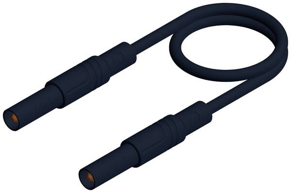 SKS Hirschmann MLS GG 100/2,5 sw Sicherheits-Messleitung Lamellenstecker 4 mm Lamellenstecker 4 mm 1.00 m Schwarz 1 St.