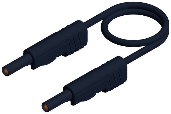 SKS Hirschmann MLB 25/1 V sw Messleitung Lamellenstecker 4 mm Lamellenstecker 4 mm 25.00 cm Schwarz 1 St.