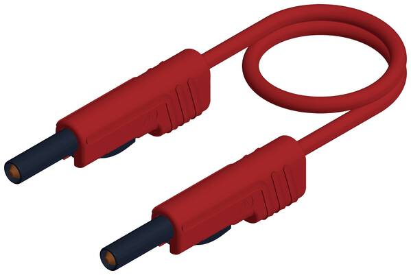 SKS Hirschmann MLB 25/1 V rt Messleitung Lamellenstecker 4 mm Lamellenstecker 4 mm 25.00 cm Rot 1 St.