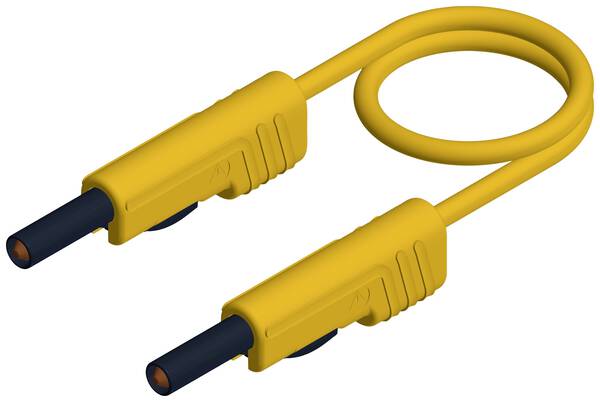 SKS Hirschmann MLB 25/1 V ge Messleitung Lamellenstecker 4 mm Lamellenstecker 4 mm 25.00 cm Gelb 1 St.