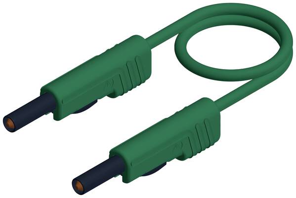 SKS Hirschmann MLB 50/1 V gn Messleitung Lamellenstecker 4 mm Lamellenstecker 4 mm 0.50 m Grün 1 St.