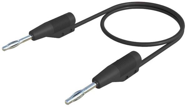SKS Hirschmann MVL F 2/10 Messleitung Lamellenstecker 2 mm Lamellenstecker 2 mm 10.00 cm Schwarz 1 St.