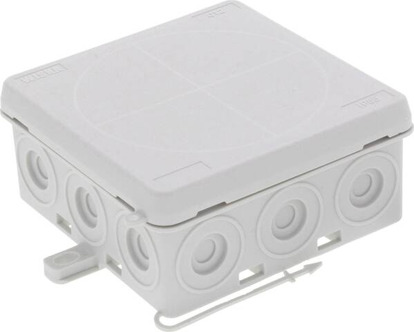 Wiska 10109427 Abzweigkasten (L x B x H) 86 x 86 x 41 mm Lichtgrau (RAL 7035) IP55 1 St.