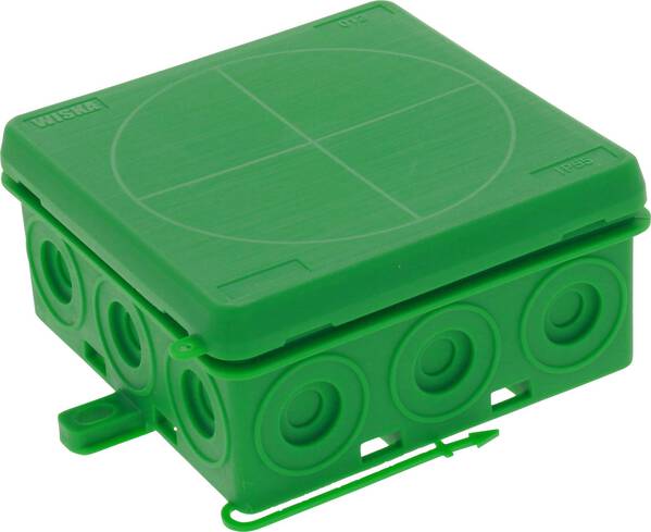Wiska 10109593 Abzweigkasten (L x B x H) 86 x 86 x 41 mm Grün IP55 1 St.