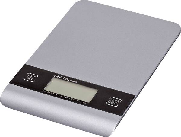 Maul 1635095 Briefwaage Wägebereich (max.) 5000 g Ablesbarkeit 1 g batteriebetrieben Silber