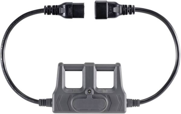 VOLTCRAFT CAA-1L 16 Messadapter Kaltgeräte-Stecker C20 - Kaltgeräte-Buchse C19 Dunkelgrau