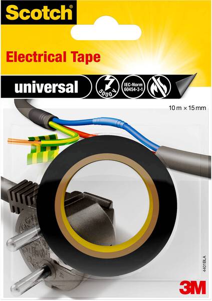 3M universal 4401BLA Isolierband Scotch® Schwarz (L x B) 10 m x 15 mm 1 St.