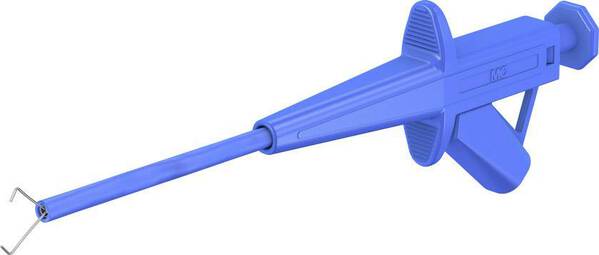 Stäubli SKPS-4 BL Sicherheits-Abgreifklemme Steckanschluss 4 mm CAT II 1000 V Blau