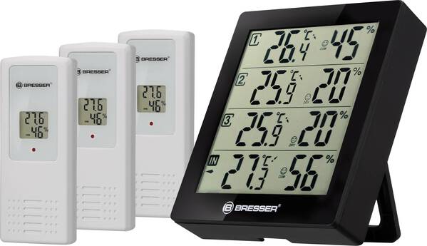 Bresser Optik Quadro Thermo-/Hygrometer Schwarz