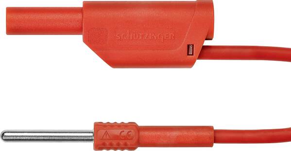 Schützinger AL 8323 / 1 / 100 / RT Adapterleitung Stecker 4 mm Stecker 4 mm Rot 1 St.