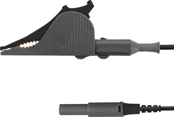Schützinger KML 7852 Au / SAK / 150 / SW Messleitung Stecker 4 mm Kelvin-Klemme Schwarz 1 St.