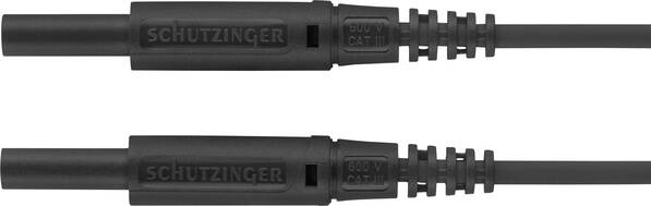 Schützinger MSFK A301 / 0.5 / 100 / SW Messleitung Stecker 2 mm Stecker 2 mm Schwarz 1 St.