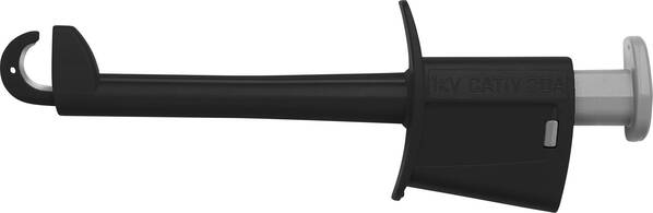 Schützinger SKPS 8341 Ni / SW Sicherheits-Klemmprüfspitze Buchse 4 mm Schwarz