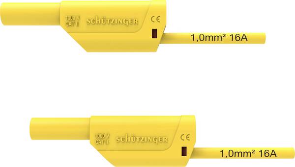 Schützinger VSFK 8500 / 1 / 100 / GE Sicherheits-Messleitung 4 mm-Stecker 4 mm-Stecker 100.00 cm Gelb 1 St.