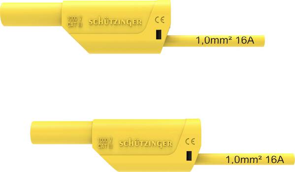 Schützinger VSFK 8700 / 1 / 100 / GE Sicherheits-Messleitung 4 mm-Stecker 4 mm-Stecker 100.00 cm Gelb 1 St.