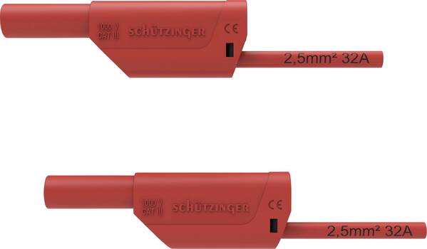 Schützinger VSFK 8700 / 2.5 / 100 / RT Sicherheits-Messleitung 4 mm-Stecker 4 mm-Stecker 100.00 cm Rot 1 St.