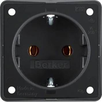 Berker Komplett Steckdose Integro Flow Schwarz 947782503 1 St.