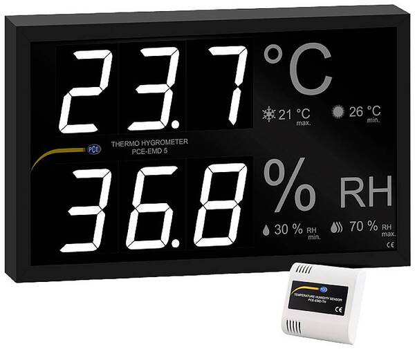 PCE Instruments PCE-EMD 5 PCE-EMD 5 Einbau-Messinstrument 0 bis 50 °C 0 bis 99.9 % rF
