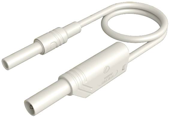 SKS Hirschmann MAL S WS-B 100/2,5 ws Sicherheits-Messleitung 4 mm Sicherheits-Buchse 4 mm Sicherheits-Stecker, stapelba