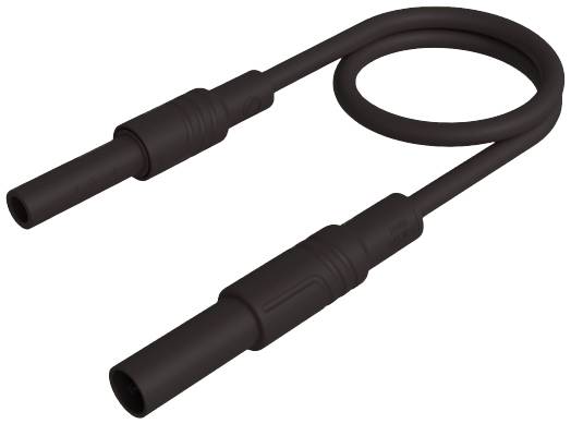 SKS Hirschmann MAL S GG-B 50/2,5 sw Sicherheits-Messleitung 4 mm Sicherheits-Stecker 4 mm Sicherheits-Buchse 50 cm Schw