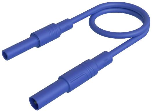SKS Hirschmann MAL S GG-B 100/2,5 bl Sicherheits-Messleitung 4 mm Sicherheits-Stecker 4 mm Sicherheits-Buchse 100 cm Bl