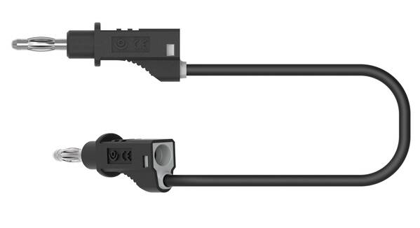 Electro PJP 2110-CD1-100N Messleitung Bananenstecker Bananenstecker 1.00 m Schwarz 1 St.