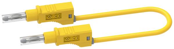Electro PJP 2217/600V-CD1-200J Messleitung Bananenstecker Bananenstecker 2.00 m Gelb 1 St.
