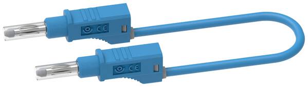 Electro PJP 2217/600V-CD1-50Bl Messleitung Bananenstecker Bananenstecker 0.50 m Blau 1 St.