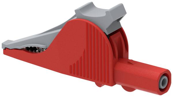 Electro PJP 5066-IEC-CD1-R Krokodilklemme Steckanschluss 4 mm CAT III 1000 V, CAT IV 600 V Rot