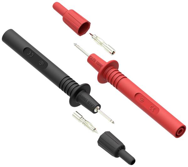 Electro PJP 411 Prüfspitzen-Set Buchse 4 mm CAT II 1000 V, CAT III 1000 V Rot, Schwarz 1 St.