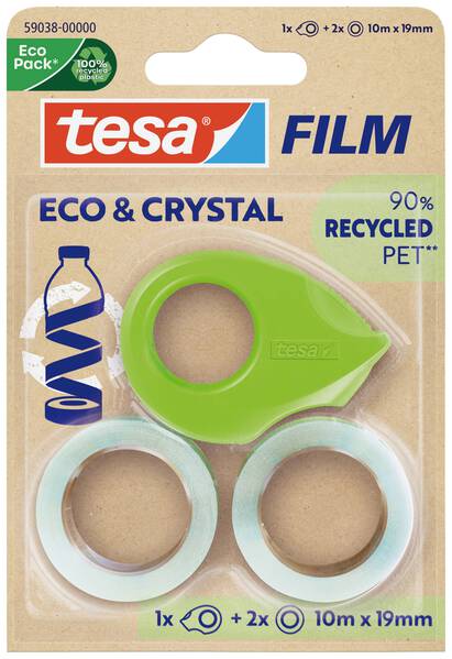 tesa ECO & CRYSTAL 59038-00000-00 tesafilm tesafilm® Eco & Crystal Transparent (L x B) 10 m x 19 mm 2 St.