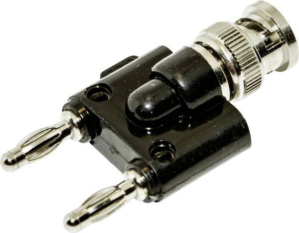 Mueller Electric BU-P1270 Adapterstecker BNC-Buchse - Bananenbuchse 4 mm Schwarz, Messing