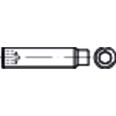 NOBRAND - Gewindestift mit ISK und Zapfen ISO 4028 Edelstahl A4 blank M8x1,25x25mm