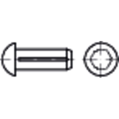NOBRAND - Halbrundkerbnagel ISO 8746 Form A mit Fase Aluminium blank ø3 x 12mm