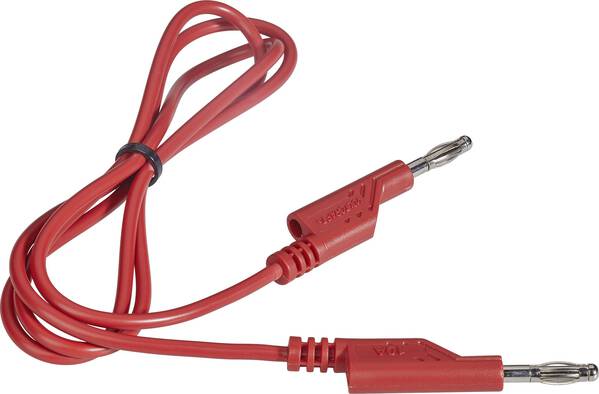 VOLTCRAFT Messleitung Lamellenstecker 4 mm Lamellenstecker 4 mm 1.00 m Rot 1 St.