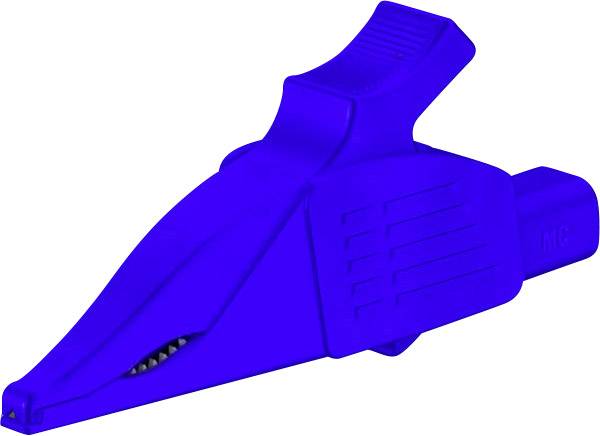 Stäubli XDK-1033 BL Sicherheits-Abgreifklemme Steckanschluss 4 mm CAT II 1000 V Blau