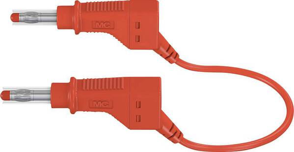 Stäubli 66.9405-05022 Sicherheits-Messleitung Lamellenstecker 4 mm Lamellenstecker 4 mm 0.50 m Rot 1 St.