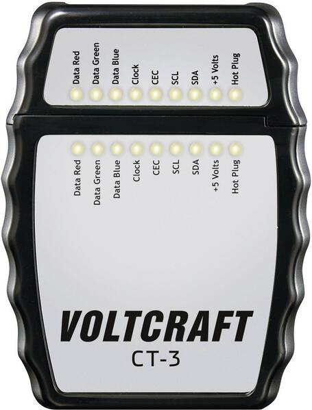 Kabeltester CT-3 VOLTCRAFT CT-3 Geeignet für HDMI-Kabel Typ A,