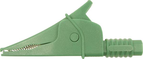 Cliff Croc Clip Sicherheits-Abgreifklemme Steckanschluss 4 mm CAT III 1000 V Grün