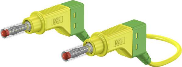 Stäubli XZG425/SIL Sicherheits-Messleitung Lamellenstecker 4 mm Lamellenstecker 4 mm 1.50 m Grün, Gelb 1 St.