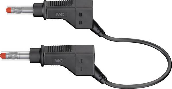 Stäubli XZG425/SIL Sicherheits-Messleitung Lamellenstecker 4 mm Lamellenstecker 4 mm 1.50 m Schwarz 1 St.