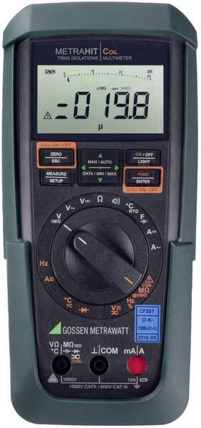 Gossen Metrawatt METRAHIT COIL Hand-Multimeter kalibriert (DAkkS-akkreditiertes Labor) digital Spritzwassergeschützt (IP