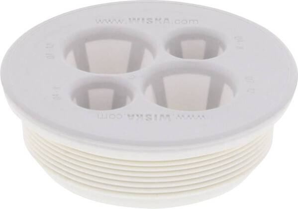 Wiska Kabeldurchführung Klemm-Ø (max.) 12 mm Polypropylen Lichtgrau (RAL 7035) 1 St.