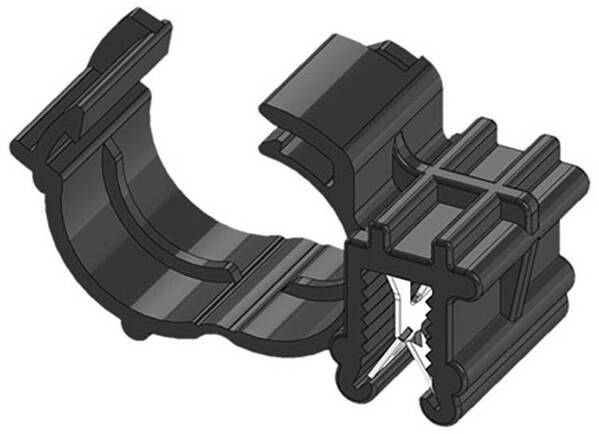 WKK Kantenclip steckbar ART005913 Bündel-Ø (Fest)=10 mm hitzestabilisiert, Kabelbündelung seitlich zur Montage Schwarz